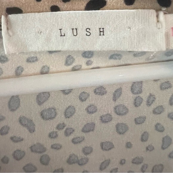 Lush long sleeve leopard animal print drop waist dress size large - Picture 7 of 8